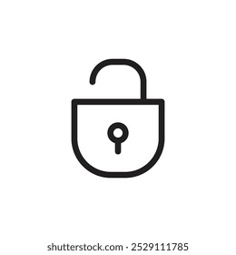 Lock icon set Vector set outline