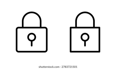 Lock icon set vector. Padlock sign and symbol. Encryption icon. Security symbol