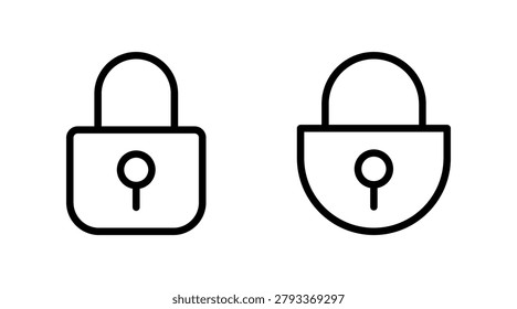 Lock icon set vector. Padlock sign and symbol. Encryption icon. Security symbol