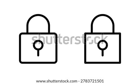 Lock icon set vector. Padlock sign and symbol. Encryption icon. Security symbol