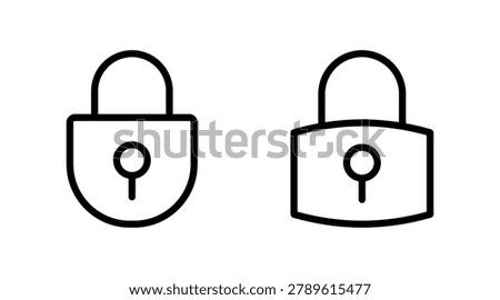 Lock icon set vector. Padlock sign and symbol. Encryption icon. Security symbol