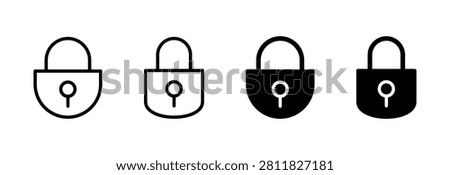 Lock icon set vector. Padlock sign and symbol. Encryption icon. Security symbol