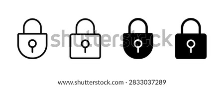 Lock icon set vector. Padlock sign and symbol. Encryption icon. Security symbol