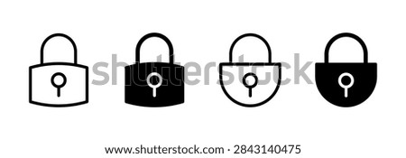 Lock icon set vector. Padlock sign and symbol. Encryption icon. Security symbol
