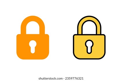 Lock icon set  for web and mobile app. Padlock sign and symbol. Encryption icon. Security symbol