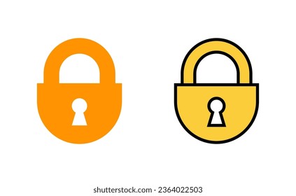 Lock icon set  for web and mobile app. Padlock sign and symbol. Encryption icon. Security symbol