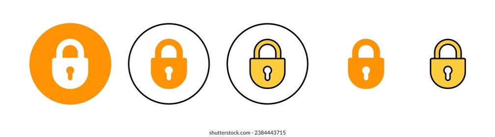 Lock icon set  for web and mobile app. Padlock sign and symbol. Encryption icon. Security symbol