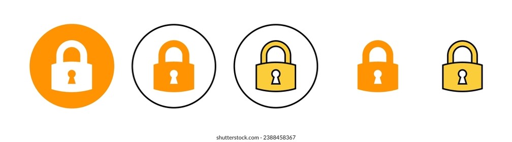 Lock icon set  for web and mobile app. Padlock sign and symbol. Encryption icon. Security symbol