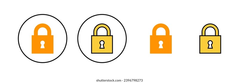 Lock icon set  for web and mobile app. Padlock sign and symbol. Encryption icon. Security symbol
