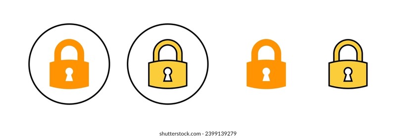 Lock icon set  for web and mobile app. Padlock sign and symbol. Encryption icon. Security symbol