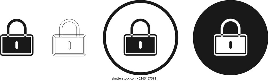 lock icon set. Website set icon vector. for computer and mobile