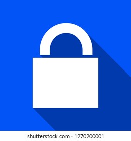 Lock icon with shadow , sign design