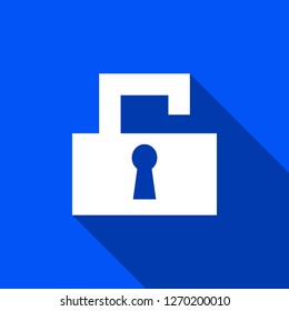 Lock icon with shadow , sign design