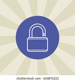 lock icon. sign design. background