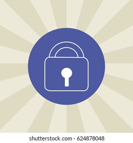 lock icon. sign design. background