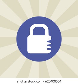 lock icon. sign design. gradient background