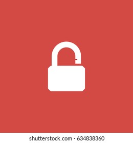 lock icon. sign design. red background