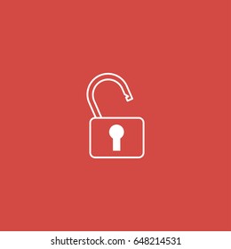 lock icon. sign design. red background