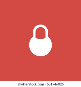 lock icon. sign design. red background