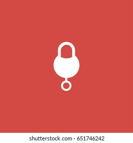 lock icon. sign design. red background