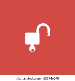 lock icon. sign design. red background
