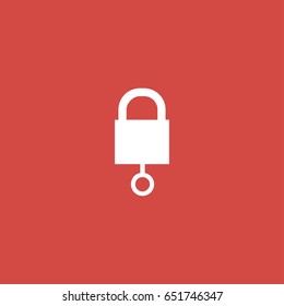 lock icon. sign design. red background