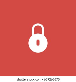 lock icon. sign design. red background