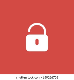 lock icon. sign design. red background