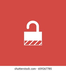 lock icon. sign design. red background