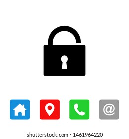lock icon sign vector symbols