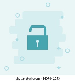 Lock Icon. Simple icon, blue colored icon illustration. - Vector