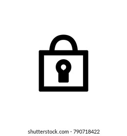 Lock icon for simple flat style ui design.