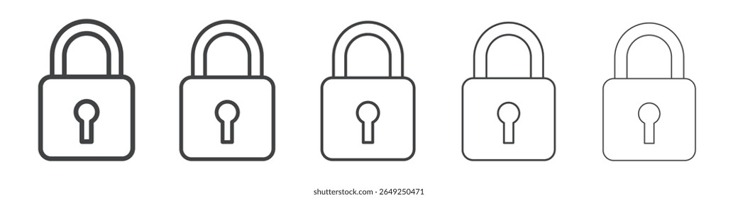 Icono de bloqueo símbolo de colección de ilustración simple