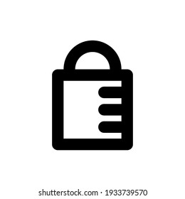 Icon in einfacher Kontur für Websites, Präsentationen und Anwendungsprojekte sperren