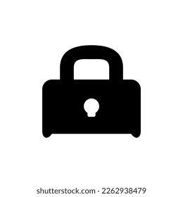 Lock icon. Simple style lock poster background symbol. Lock brand logo design element. Lock t-shirt printing. vector for sticker.
