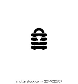 Lock icon. Simple style secure company poster background symbol. brand logo design element. Lock t-shirt printing. Vector for sticker.