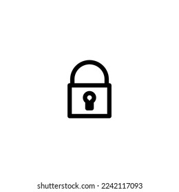 Lock icon. Simple style server secure poster background symbol. Lock brand logo design element. Lock t-shirt printing. Vector for sticker.