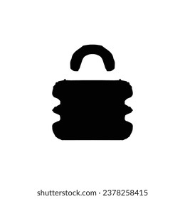 Lock icon. Simple style web page login background symbol. Lock brand logo design element. Lock t-shirt printing. Vector for sticker.