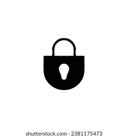 Lock icon. Simple style web page login background symbol. Lock brand logo design element. Lock t-shirt printing. Vector for sticker.