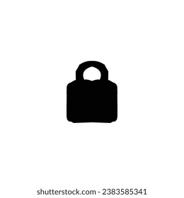 Lock icon. Simple style web page login background symbol. Lock brand logo design element. Lock t-shirt printing. Vector for sticker.
