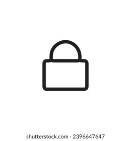 Lock icon. Simple style web page login background symbol. Lock brand logo design element. Lock t-shirt printing. Vector for sticker.