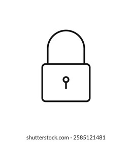 Lock icon. simple thin line vector icon