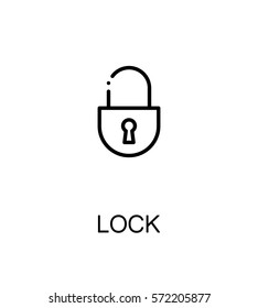 Lock icon. Single high quality outline symbol for web design or mobile app. Thin line sign for design logo. Black outline pictogram on white background
