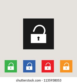 Lock icon, stock vector illustration, EPS10.
