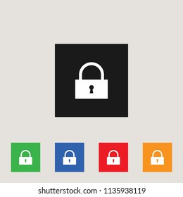 Lock icon, stock vector illustration, EPS10.