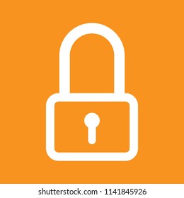 Lock icon, stock vector illustration, EPS10.