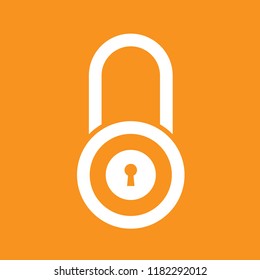 Lock icon, stock vector illustration, EPS10. 