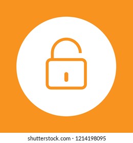Lock icon, stock vector illustration, EPS10.