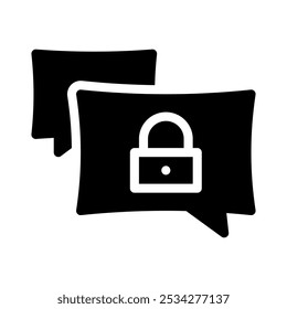 Icono de bloqueo con glifo de estilo