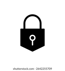 Lock icon symbol for apps and websites. Padlock sign and symbol. Encryption icon. Security symbol
